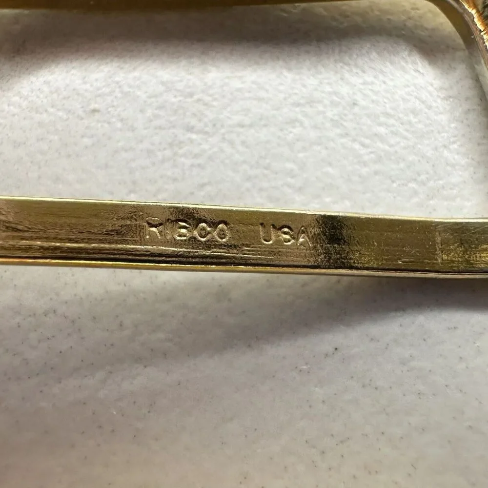 Ribco Vintage Gold Tone Simple Basic Belt Buckle Made in USA